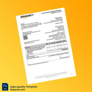 India Proberos Trading Invoice Template in Word and PDF formats 2 page