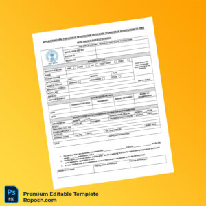 India Punjab Nurses Registration Council Registration Form Editable Word & PDF Template 4 page