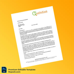 Customizable India QualityKiosk Technologies Pvt Ltd Employment Verification Letter Word & PDF Template 3 page