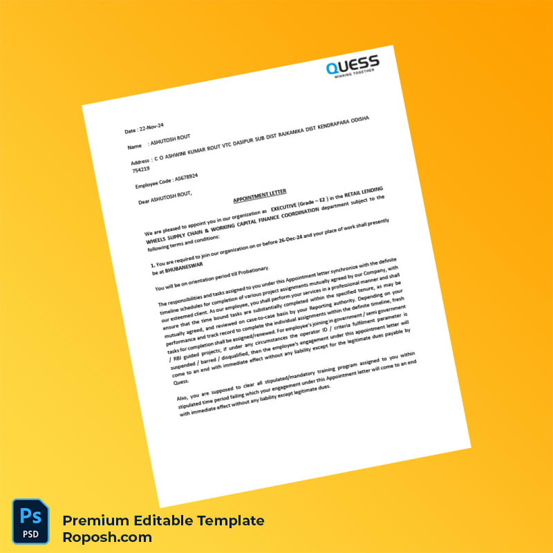 Customizable India Quess Corp Limited Salary Certificate Word & PDF Template 6 page Customizable India Quess Corp Limited Salary Certificate Word & PDF Template 6 page