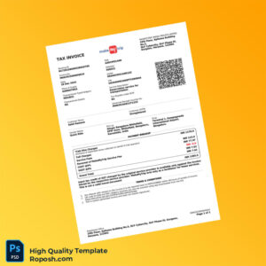 India Quick Ride Invoice Template in Word and PDF formats