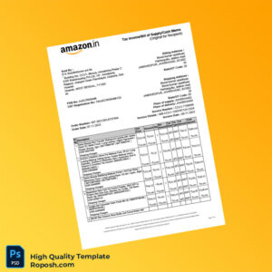 India R K World Infocom Pvt Ltd Tax Invoice Template in Word and PDF formats 2 page