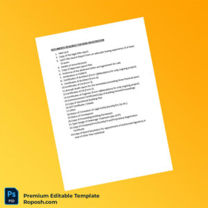 Customizable India RERA Registration Document Requirements Editable Word & PDF Template Customizable India RERA Registration Document Requirements Editable Word & PDF Template