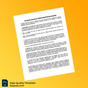 India RNI Editable Registration Certificate Template in Word and PDF formats 2 page