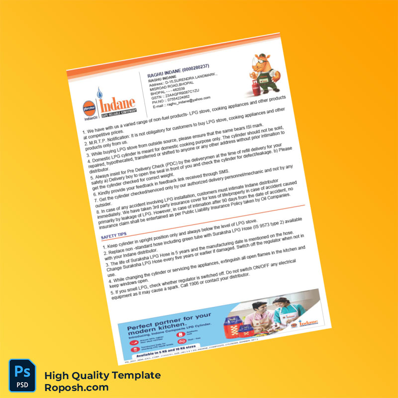 India Raghu Indane Tax Invoice Template in Word and PDF formats 2 page India Raghu Indane Tax Invoice Template in Word and PDF formats 2 page