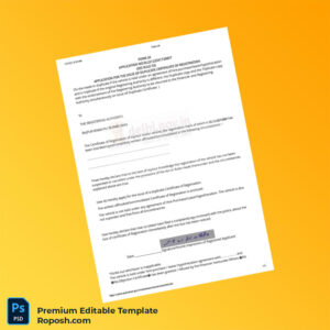 Customizable India Rajpur Road Motor Vehicle Registration Certificate Editable Word & PDF Template 3 page