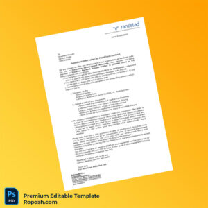 Customizable India Randstad India Pvt Ltd Employment Verification Letter Word & PDF Template 3 page