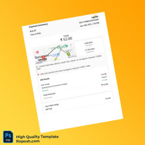 India Rappon Transportation Services Private Limited Tax Invoice Template in Word and PDF formats 3 page