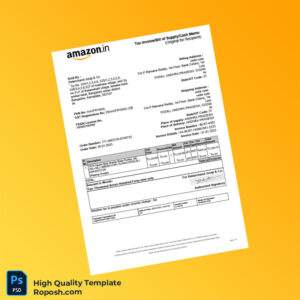 India Ratachand Joraji Co Invoice Template in Word and PDF formats