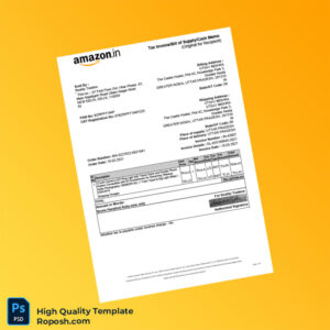 India Reality Traders Tax Invoice Template in Word and PDF formats