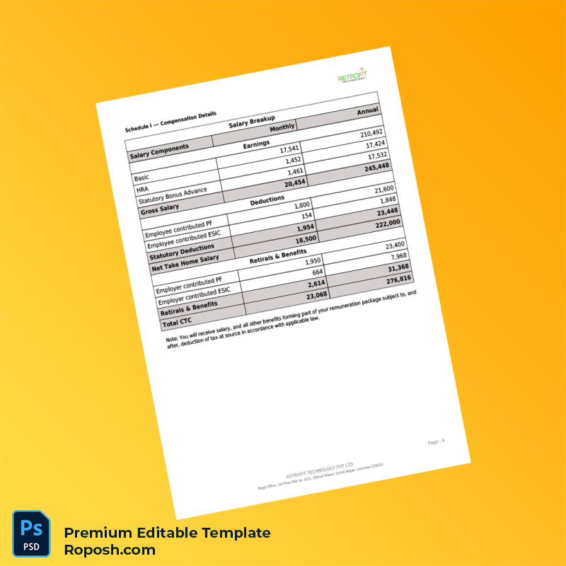 Customizable India Recruity Technology Pvt Ltd Appointment Letter Word & PDF Template 4 page Customizable India Recruity Technology Pvt Ltd Appointment Letter Word & PDF Template 4 page