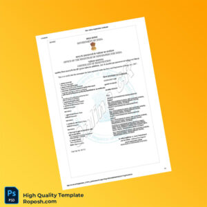 India Registrar of Newspapers for India Online Registration Certificate Template in Word and PDF formats India Registrar of Newspapers for India Online Registration Certificate Template in Word and PDF formats