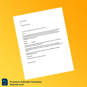 Customizable India Registration Authority Fresh Registration Certificate Editable Word & PDF Template 2 page