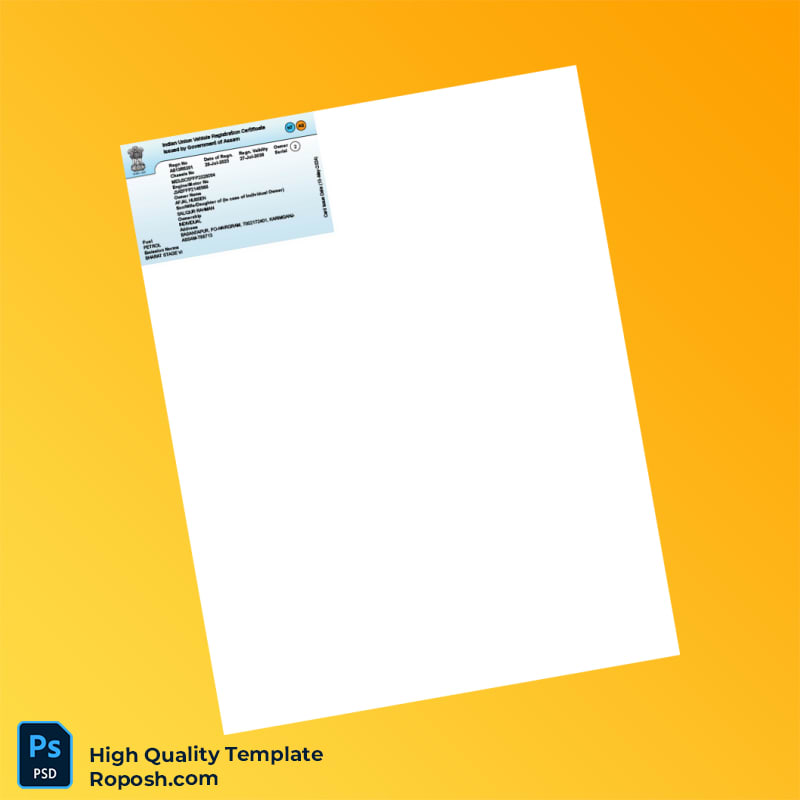 India Registration Certificate Template in Word and PDF formats 2 page India Registration Certificate Template in Word and PDF formats 2 page