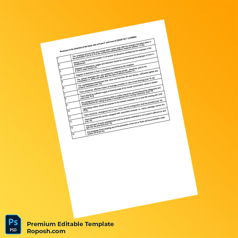 Customizable India Registration Certificate of Shops and Commercial Establishments Editable Word & PDF Template 4 page Customizable India Registration Certificate of Shops and Commercial Establishments Editable Word & PDF Template 4 page