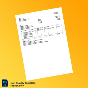 India Rekha South East Invoice Template in Word and PDF formats