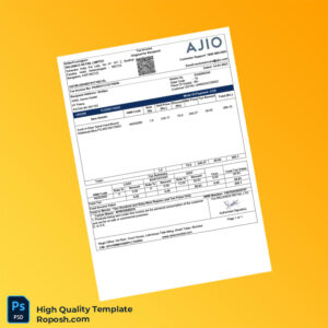 India Reliance Retail Invoice Template in Word and PDF formats