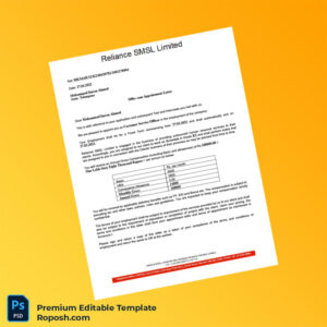 Customizable India Reliance SMSL Limited Employment Verification Letter Word & PDF Template 6 page