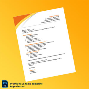 Customizable India Rishus Infotech Employment Certificate Word & PDF Template 2 page