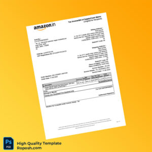 India S K Enterprises Tax Invoice Template in Word and PDF formats