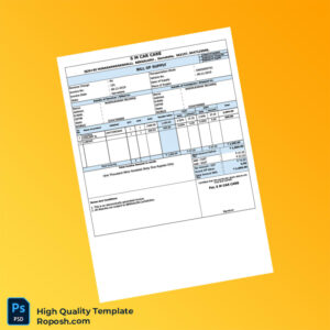 India S M Car Care Invoice Template in Word and PDF formats