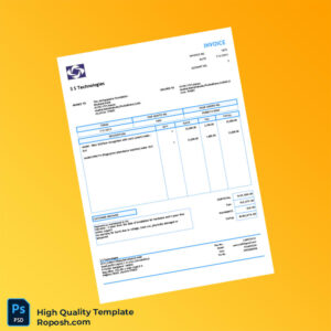 India S S Technologies Invoice Template in Word and PDF formats