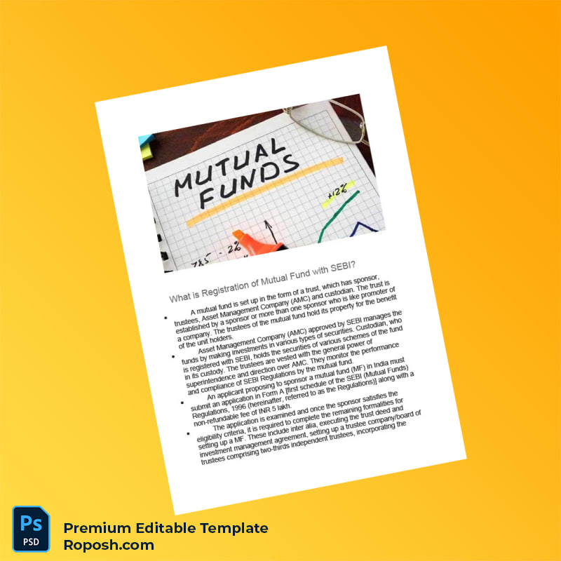 Customizable India SEBI Mutual Fund Registration Certificate Editable Word & PDF Template 4 page Customizable India SEBI Mutual Fund Registration Certificate Editable Word & PDF Template 4 page