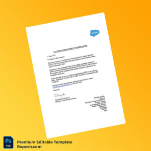 Customizable India Salesforce Employment Verification Letter Word & PDF Template