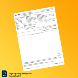 India Sane Retail Private Limited Invoice Template in Word and PDF formats