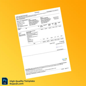 India Sane Retails Private Limited Invoice Template in Word and PDF formats