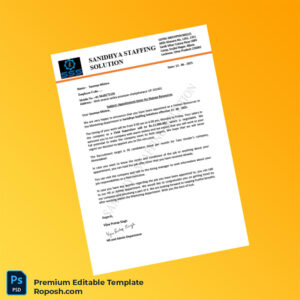 Customizable India Sanidhya Staffing Solutions Employment Verification Letter Word & PDF Template 5 page