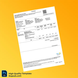 India Savadika Retail Private Limited Tax Invoice Template in Word and PDF formats 2 page