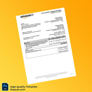 India Savita Talwar Tax Invoice Template in Word and PDF formats