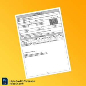 India Seven Autocorp Pvt Ltd Invoice Template in Word and PDF formats 2 page India Seven Autocorp Pvt Ltd Invoice Template in Word and PDF formats 2 page