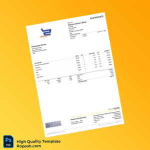 India Sharma Grocery Shop Invoice Template in Word and PDF formats