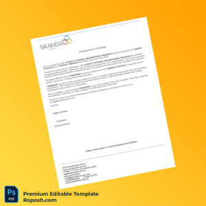 Customizable India Skanda Chemicals Employment Verification Letter Word & PDF Template 4 page