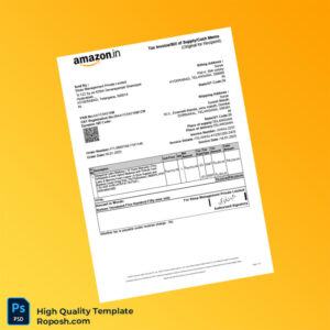 India Sleep Management Private Limited Invoice Template in Word and PDF formats 2 page