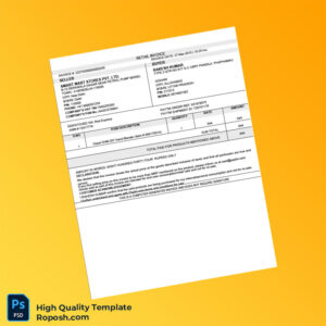 India Smart Mart Stores Pvt Ltd Invoice Template in Word and PDF formats