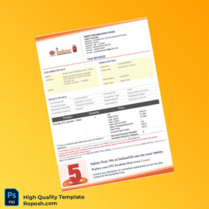 India Smriti Indane Tax Invoice Template in Word and PDF formats 2 page India Smriti Indane Tax Invoice Template in Word and PDF formats 2 page