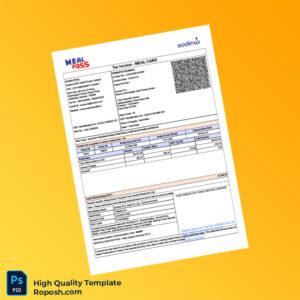 India Sodexo SVC India Private Limited Tax Invoice Template in Word and PDF formats