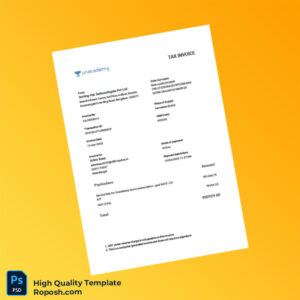 India Sorting Hat Technologies Pvt Ltd Tax Invoice Template in Word and PDF formats