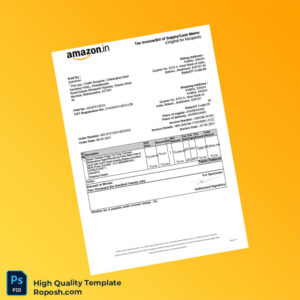 India Spectrum Tax Invoice Template in Word and PDF formats