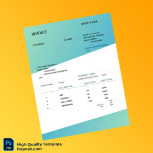 India Sports Hub Invoice Template in Word and PDF formats India Sports Hub Invoice Template in Word and PDF formats