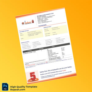 India Sri Rama Agencies Tax Invoice Template in Word and PDF formats 2 page