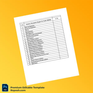 Customizable India Statutory Documents Registration Certificate Editable Word & PDF Template 2 page