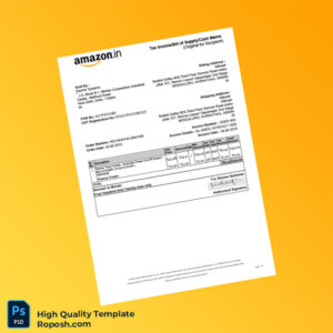 India Storme Systems Tax Invoice Template in Word and PDF formats