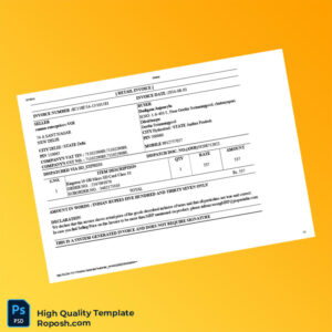 India Suman Enterprises Invoice Template in Word and PDF formats