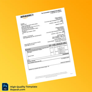 India Sunita Devi Tax Invoice Template in Word and PDF formats