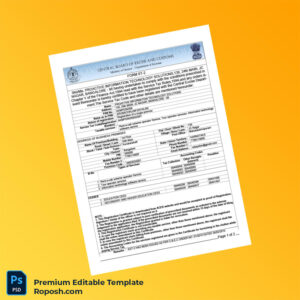 Customizable India Superintendent of Central Excise Service Tax Registration Certificate Editable Word & PDF Template 2 page