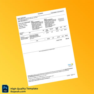 India Supplies World Tax Invoice Template in Word and PDF formats